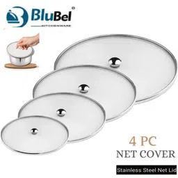 blubel Stainless Steel Lid Food Cover/Milk Cover Jali/Steel Jali/Multipurpose Net Lid 6 inch, 7 inch, 8 inch, 9 inch Lid Set-picture-18