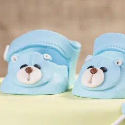 Blue Baby Shoes Truffle Cake 1 Kg image 2