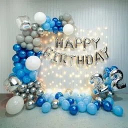 Blue Balloon Birthday Decor image 1