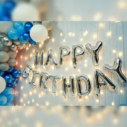 Blue Balloon Birthday Decor image 3