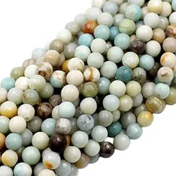 Blue bijoux Natural Stone Muti Amazonite Beads 8MM Polished Smooth A Grade Round Gemstone Beads for Jewelry Making-picture-10
