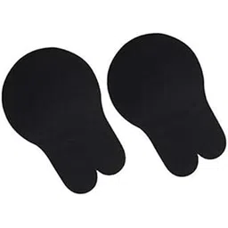 Blue Bird Women's Backless Silicone Rabbit Shape Lightly Padded Strapless Stick-On Push Up Bra (Black)-picture-37