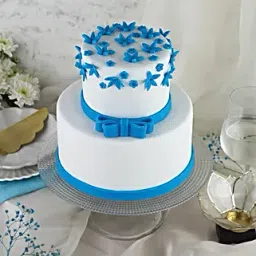 Blue Bow 2 Tier Truffle Cake 15 Kg-picture-27