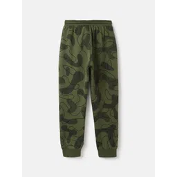 Blue Giraffe Boys Abstract Printed Cotton Mid-Rise Joggers image 2