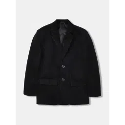 Blue Giraffe Boys Black Textured Full Sleeves Blazer-picture-27