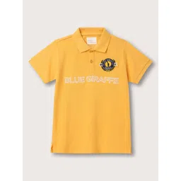Blue Giraffe Boys Embroidered Polo Collar Pure Cotton T-shirt-picture-11