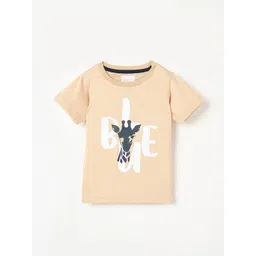 Blue Giraffe Boys Graphic Printed Round Neck Pure Cotton T-Shirt-picture-23