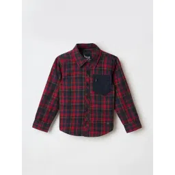 Blue Giraffe Boys Multi Cotton Checked Shirt-picture-12