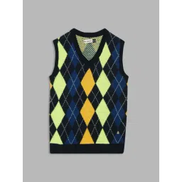 Blue Giraffe Boys Multicolor Checks Sweater-picture-41