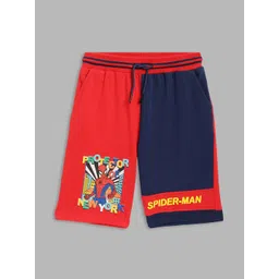 Blue Giraffe Boys Multicoloured Spider-Man Printed Shorts-picture-12