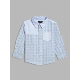 Blue Giraffe Boys Opaque Checked Casual Shirt-picture-40