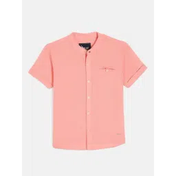 Blue Giraffe Boys Pink Solid Shirt-picture-12