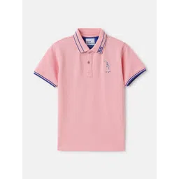 Blue Giraffe Boys Polo Collar Applique T-shirt-picture-39