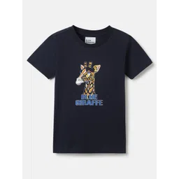 Blue Giraffe Boys Printed Raw Edge T-shirt-picture-27
