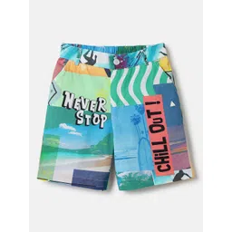 Blue Giraffe Boys Printed Shorts-picture-13