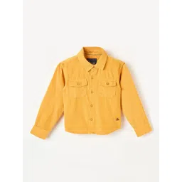 Blue Giraffe Boys Textured Spread Collar Pure Cotton Regular Fit Casual Shirt-picture-19