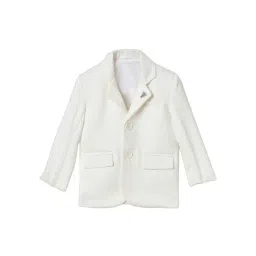 BLUE GIRAFFE Boys White Textured Blazer-picture-26