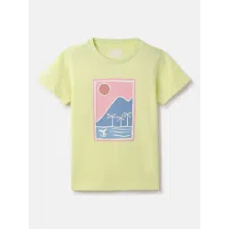 Blue Giraffe Boys Yellow Pure Cotton Printed T-Shirt-picture-15