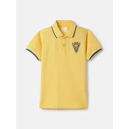 Blue Giraffe Boys Yellow Regular Fit T-Shirt-picture-36