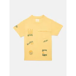 Blue Giraffe Boys Yellow Regular Fit T-Shirt-picture-27