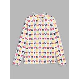 Blue Giraffe Geometric Print Cotton Top-picture-38