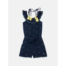 Blue Giraffe Girls Blue Regular Fit Playsuit-picture-23