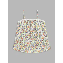 Blue Giraffe Girls Multicoloured Floral Print Top-picture-15