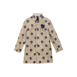 Blue Giraffe Kids Beige Cotton Embroidered Sherwani-picture-43