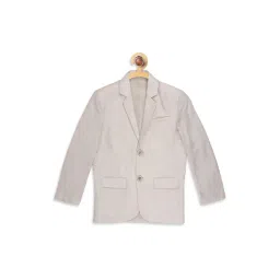 Blue Giraffe Kids Beige Textured Blazer-picture-25