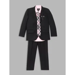 Blue Giraffe Kids Black & Pink Regular Fit Shirt Set-picture-10
