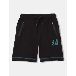 Blue Giraffe Kids Black Cotton Printed Shorts-picture-38