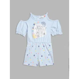 Blue Giraffe Kids Blue Cotton Printed Jumpsuit-picture-36