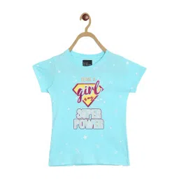 Blue Giraffe Kids Blue Cotton Printed T-Shirt-picture-24