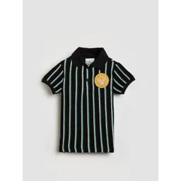 Blue Giraffe Kids Boys Striped Short Sleeves Polo Collar T-shirt-picture-12