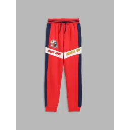 Blue Giraffe Kids Multicolor Cotton Color Block Joggers-picture-39