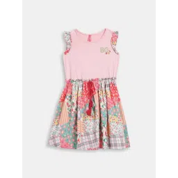 Blue Giraffe Kids Multicolor Cotton Printed Dress-picture-33