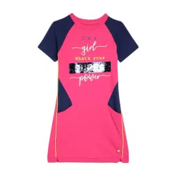 Blue Giraffe Kids Multicolor Cotton Printed Dress-picture-38