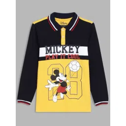 Blue Giraffe Kids Multicolor Cotton Printed Full Sleeves Mickey Mouse T-Shirt-picture-26