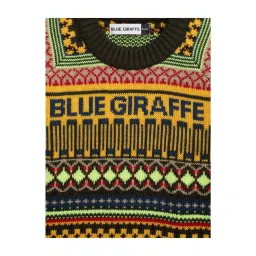 Blue Giraffe Kids Multicolor Printed Sweater image 3