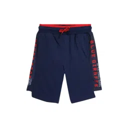 Blue Giraffe Kids Navy & Red Graphic Print Shorts-picture-33