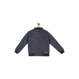 Blue Giraffe Kids Navy Camouflage Pattern Jacket-picture-17