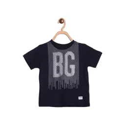 Blue Giraffe Kids Navy Cotton Printed T-Shirt-picture-27