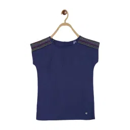 Blue Giraffe Kids Navy Cotton Top-picture-12