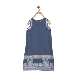 Blue Giraffe Kids Navy Printed Dress-picture-44
