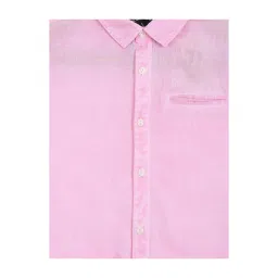 Blue Giraffe Kids Pink Cotton Shirt image 3