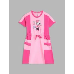 Blue Giraffe Kids Pink Printed Dress-picture-36