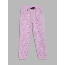 Blue Giraffe Kids Purple Printed Joggers-picture-21