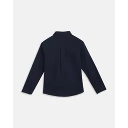 blue giraffe Solid Regular Fit Shirt image 2