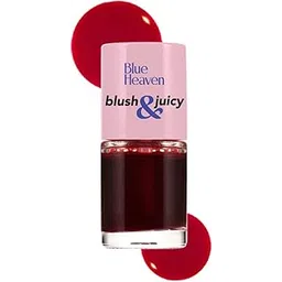 Blue Heaven Blush & Juicy Lip & Cheek Tint Infused With Pomegranate & Strawberry Extract|Multipurpose 3 In 1 Lip Tint|Long Lasting,Water Proof & Hydrating Liquid Blush,Berry Juice,9Ml,Glossy-picture-38