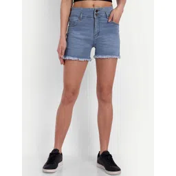 Blue Ronin Women Regular Fit Mid-Rise Denim Shorts-picture-34